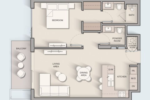 Appartement te koop in Dubai Land, Dubai, VAE 1 kamer, 45 vr.m., nr 689741 - foto 10