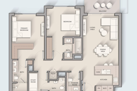 Appartement te koop in Dubai Land, Dubai, VAE 1 kamer, 45 vr.m., nr 689741 - foto 13