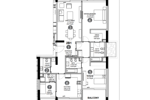 Apartemen di Ajman, UEA 1 kamar tidur, 87 m2 nomor 690028 - foto 4