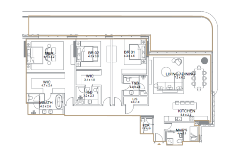 Apartment sa Palm Jumeirah, Dubai, UAE 1 silid-tulugan, 161 sq.m. № 690024 - larawan 6