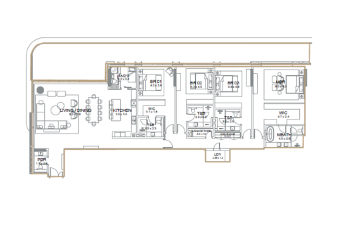 Apartment sa Palm Jumeirah, Dubai, UAE 1 silid-tulugan, 161 sq.m. № 690024 - larawan 8