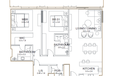 Apartment sa Palm Jumeirah, Dubai, UAE 1 silid-tulugan, 161 sq.m. № 690024 - larawan 5