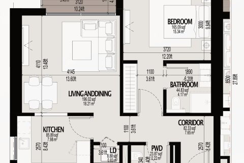 Apartment in Dubai, UAE 1 room, 37 sq.m. № 728464 - photo 12