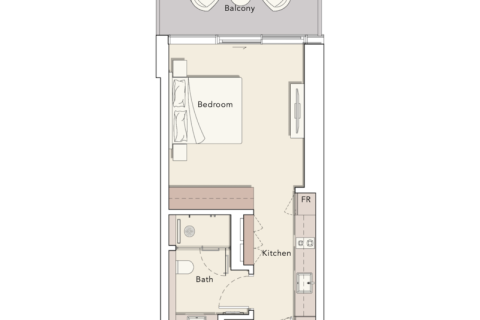 Apartament na sprzedaż w Dubai, ZEA 1 pokój, 48 mkw., nr 690257 - zdjęcie 7