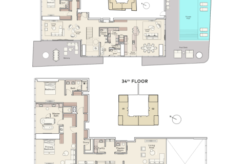 Apartament na sprzedaż w Dubai, ZEA 1 pokój, 48 mkw., nr 690257 - zdjęcie 11