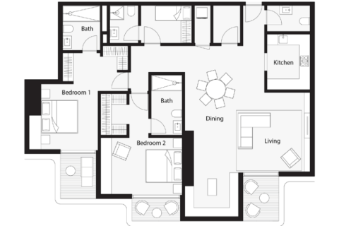 Appartamento in vendita a Sheikh Zayed Road, Dubai, EAU 1 camera da letto, 87 mq. № 690286 - foto 8