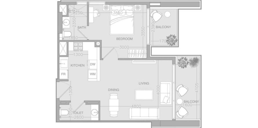 Byt v ELAR1S Rise v Jumeirah Village Triangle, Dubai, SAE 1 ložnice, 66.15 m² Č.: 661908