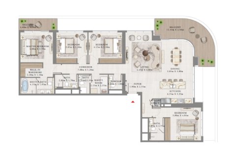 Apartament na sprzedaż w Dubai Harbour, Dubai, ZEA 1 sypialnia, 53 mkw., nr 690172 - zdjęcie 10