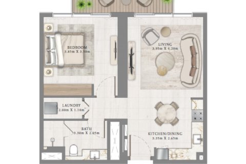 Apartament na sprzedaż w Dubai Harbour, Dubai, ZEA 1 sypialnia, 53 mkw., nr 690172 - zdjęcie 4