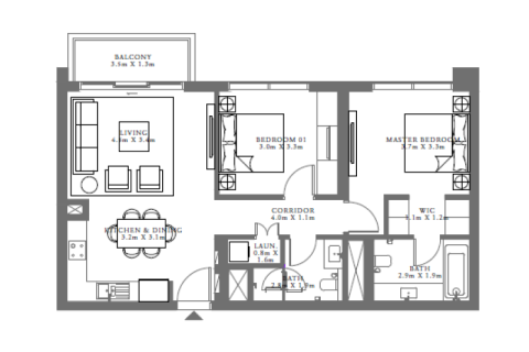 דירה למכירה ב Dubai Hills Estate, Dubai, איחוד האמירויות  1 חדר שינה, מספר 690173 - תמונה 7
