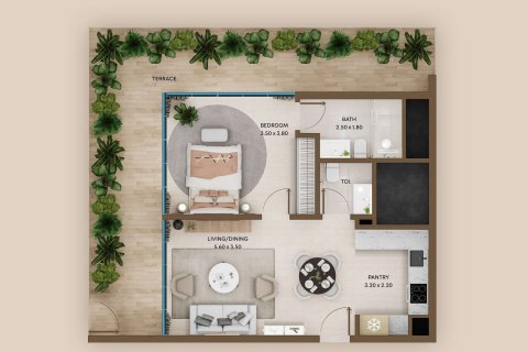 Apartmán v Dubai, SAE 1 izba, 36 m2 č. 732379 - Fotografia 6