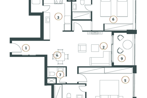 Huoneisto Dubai, Arabiemiraatit 1 huone, 45 m2 № 732375 - kuva 10