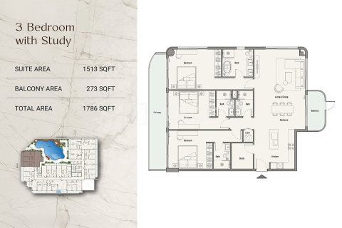 Apartament në Al Sufouh, Dubai, Emiratet e Bashkuara Arabe 1 dhomë gjumi, 85 m2. № 766534 - Foto 22