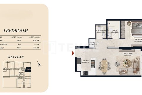 Apartment til salg i Jumeirah Village Circle, Dubai, UAE 2 soveværelser, 100 kvm № 706429 - foto 18