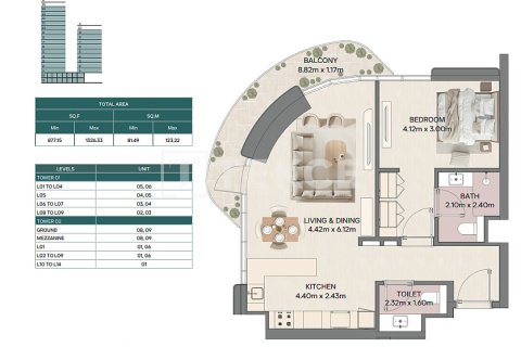 Apartamento en venta en Ras Al Khaimah, EAU 1 dormitorio, 82 m2 № 726712 - foto 14