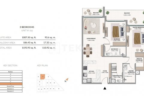 Lakás itt: Meydan, Dubai, EAE, 1 hálószoba, 70 m², azonosító: 634478 - fénykép 24