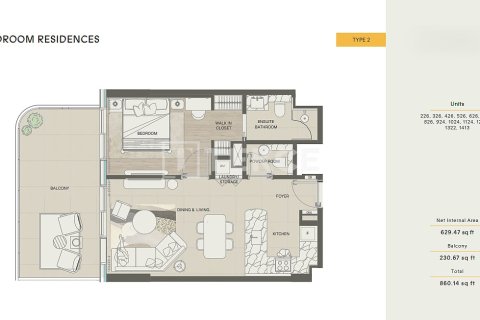 Apartemen di Al Marjan Island, Ras Al Khaimah, UEA 1 kamar tidur, 76 m2 nomor 687898 - foto 28