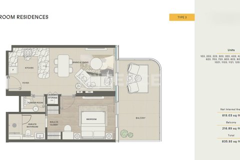 Byt v Al Marjan Island, Ras Al Khaimah, SAE 2 ložnice, 118 m² Č.: 687899 - fotografie 30