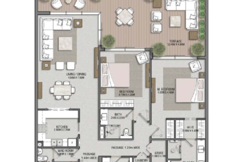 Lakás itt: Al Reem Island, Abu Dhabi, EAE, 1 hálószoba, 195 m², azonosító: 732585 - fénykép 9