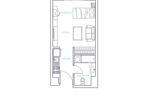 Byt v Dubai, SAE 1 pokoj, 41 m² Č.: 728552 - fotografie 6