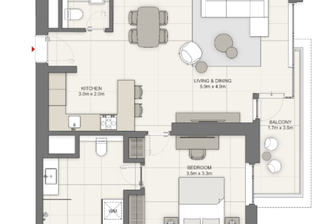 Apartament na sprzedaż w Dubai Marina, Dubai, ZEA 1 sypialnia, 69 mkw., nr 690018 - zdjęcie 12