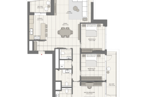 Apartament na sprzedaż w Dubai Marina, Dubai, ZEA 1 sypialnia, 69 mkw., nr 690018 - zdjęcie 14