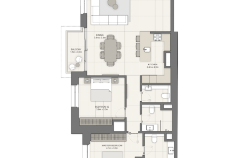 Apartament na sprzedaż w Dubai Marina, Dubai, ZEA 1 sypialnia, 69 mkw., nr 690018 - zdjęcie 13