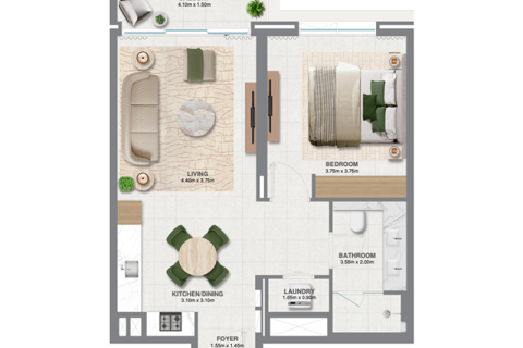Dubai South (Dubai World Central), UAE의 판매용 아파트 침실 1개, 74제곱미터 번호 690183 - 사진 5