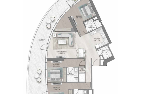 Apartman u gradu Business Bay, Dubai, UAE 1 soba, 41 m2 Br. 690185 - Slika 12