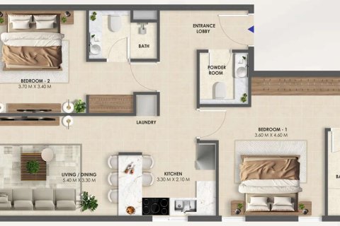 Apartman u gradu Dubai South (Dubai World Central), UAE 1 soba, 41 m2 Br. 728393 - Slika 12