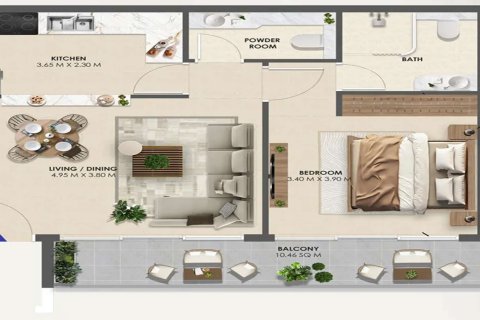 Apartman u gradu Dubai South (Dubai World Central), UAE 1 soba, 41 m2 Br. 728393 - Slika 11