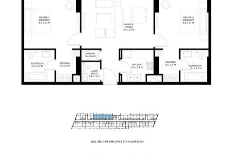 Appartement te koop in Muwaileh Commercial, Sharjah, VAE 1 slaapkamer, 71 vr.m., nr 704867 - foto 8