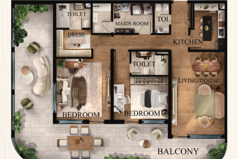 Apartament na sprzedaż w Al Reem Island, Abu Dhabi, ZEA 2 sypialnie, 185 mkw., nr 717101 - zdjęcie 5