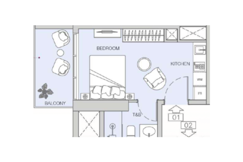 Apartament në Jumeirah Village Circle, Dubai, Emiratet e Bashkuara Arabe 1 dhomë, 31 m2. № 690281 - Foto 6