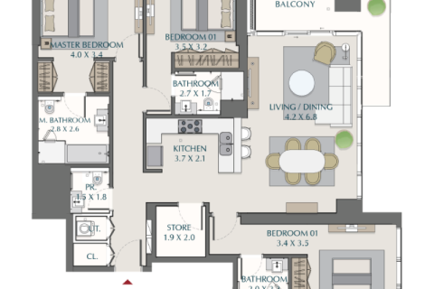 Apartment in Dubai, UAE 1 bedroom № 690278 - photo 6