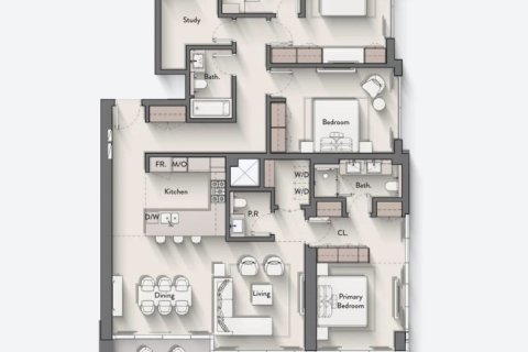 Apartment sa HILLMONT RESIDENCES sa Jumeirah Village Circle, Dubai, UAE 42 sq.m. № 704978 - larawan 9