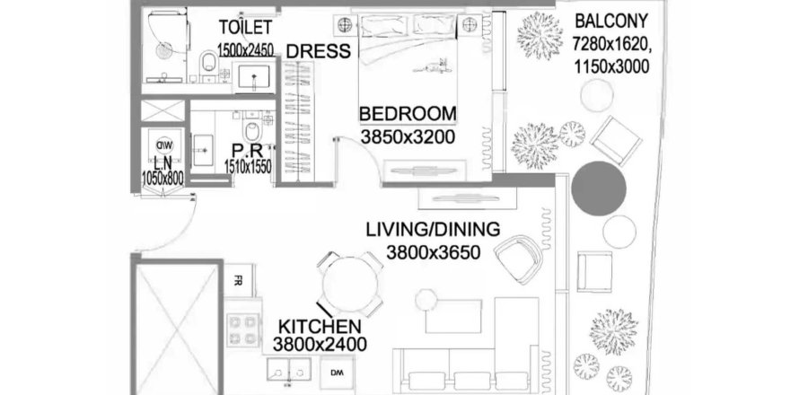 Διαμέρισμα σε The WOW Tower σε Dubai Land, ΗΑΕ 1 υπνοδωμάτιο, 64.84 τ.μ. Αρ. 705481
