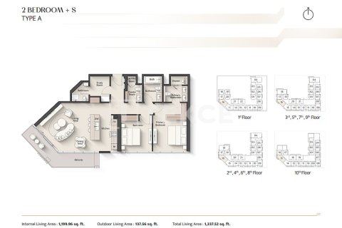 Apartament de vânzare în Meydan, Dubai, EAU 1 dormitor, 64 mp.  №719562 - poză 20