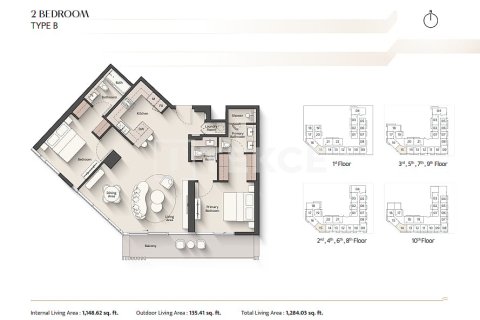 Apartament de vânzare în Meydan, Dubai, EAU 1 dormitor, 64 mp.  №719562 - poză 21
