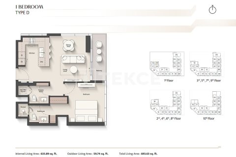 Apartament de vânzare în Meydan, Dubai, EAU 1 dormitor, 64 mp.  №719562 - poză 23