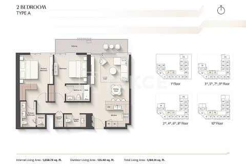 Apartament de vânzare în Meydan, Dubai, EAU 1 dormitor, 64 mp.  №719562 - poză 22