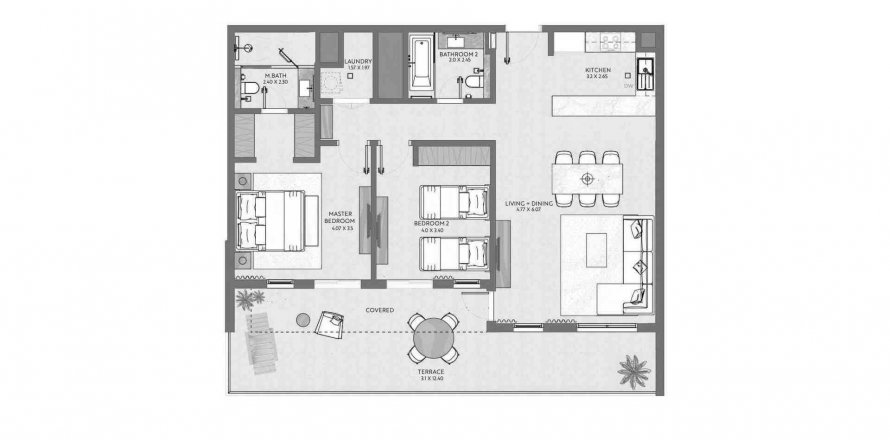 Appartement SAMANA CALIFORNIA à Jumeirah Village Circle, Dubai, EAU: 2 chambres, 134.52 m2 № 520961