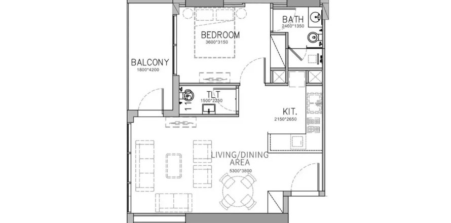 Wohnung in Al Satwa, Dubai, VAE: 1 Schlafzimmer, 62.79 m2 Nr. 712350