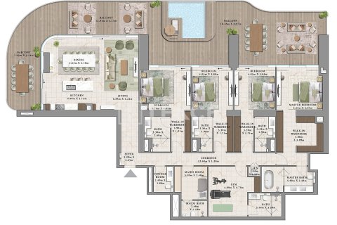 Huoneisto Dubai, Arabiemiraatit 1 makuuhuone, 62 m2 № 709694 - kuva 12
