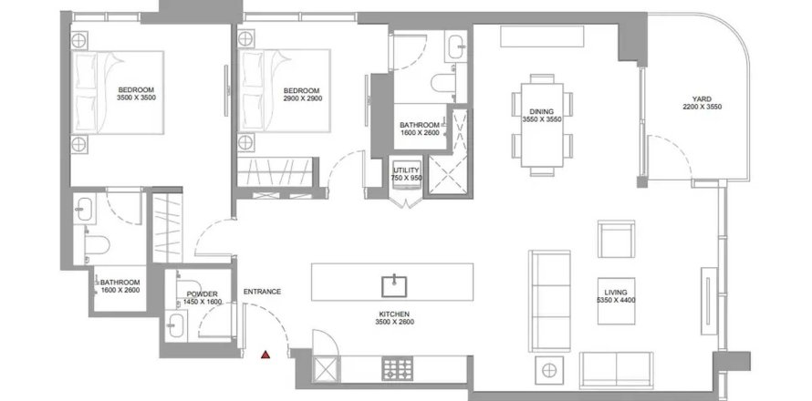 Appartement à Umm Al Quwain, EAU: 2 chambres, 110.92 m2 № 710565