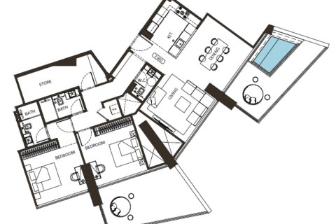 Dzīvoklis Binghatti Grove Jumeirah Village Circle, Dubaijā, AAE 1 istaba, 84 m2 Nr. 728598 - attēls 19