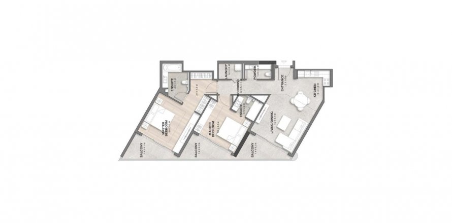 Apartment i Mina Al Arab, Ras Al Khaimah, UAE 2 soveværelser, 113.3 kvm № 298559