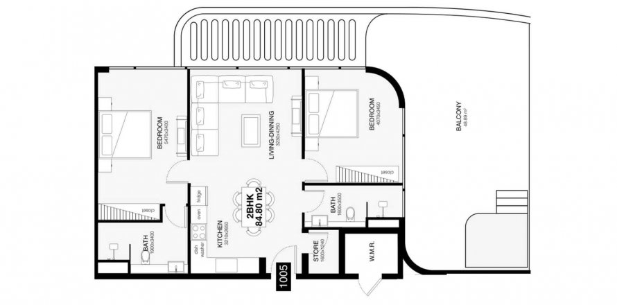 Apartamento en Dubai, EAU 2 dormitorios, 141.01 m² № 595279