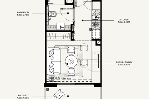Dzīvoklis Dubai South (Dubai World Central)jā, AAE 1 istaba, 32 m2 Nr. 732666 - attēls 6