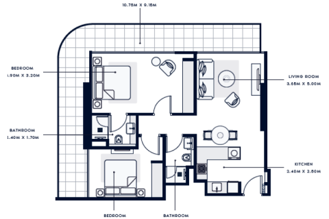Apartman u gradu Dubai Sports City, UAE 1 soba, 33 m2 Br. 732663 - Slika 10